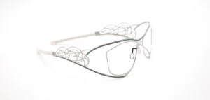 lunette artisanale française femme ATIK inox liseré vert canard