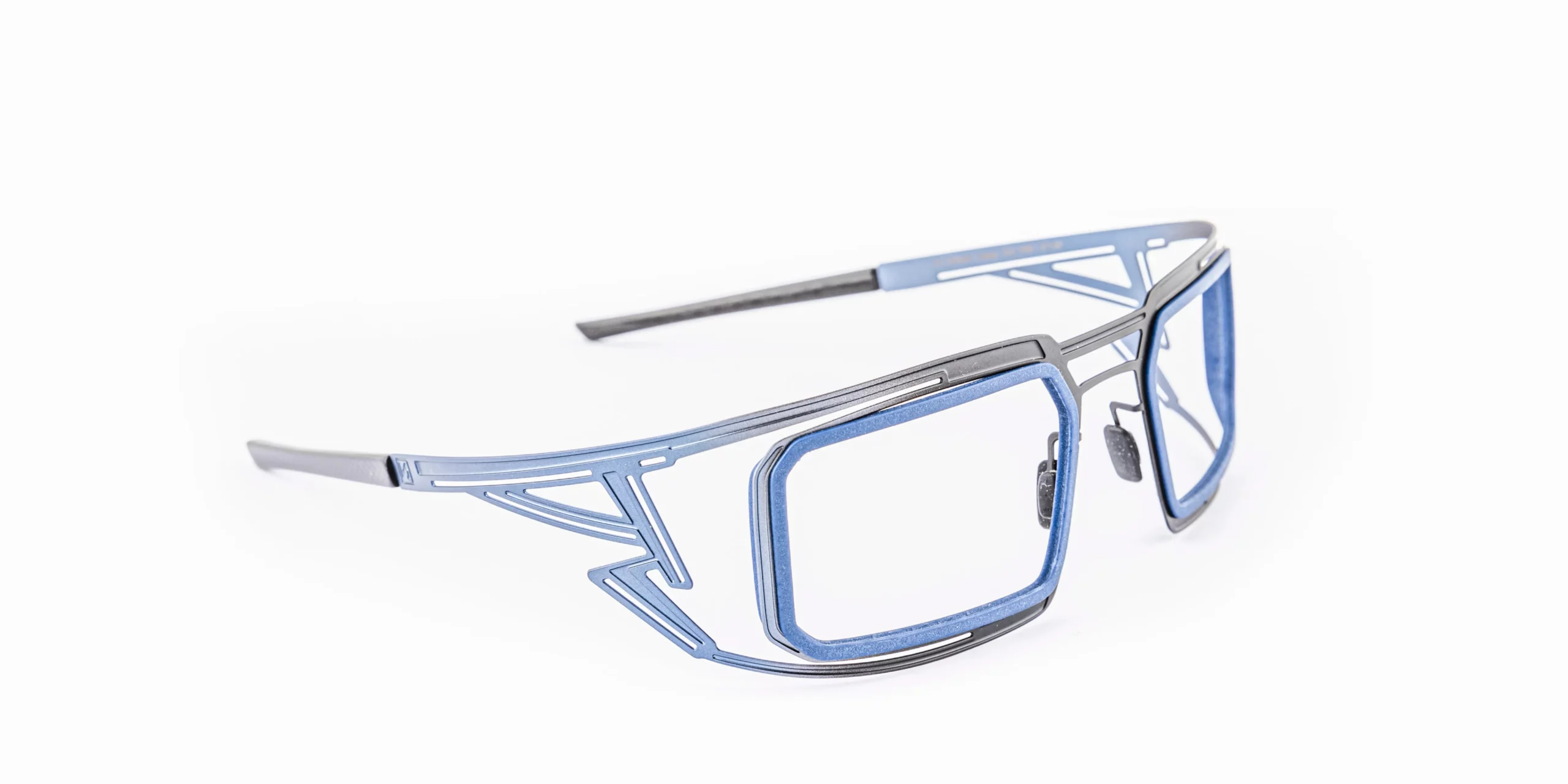 1950 - Noir dégradé bleu, cercles 3D bleus