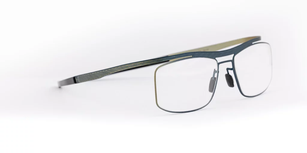 lunette légère homme Crios 6469 bleu dégradé kaki