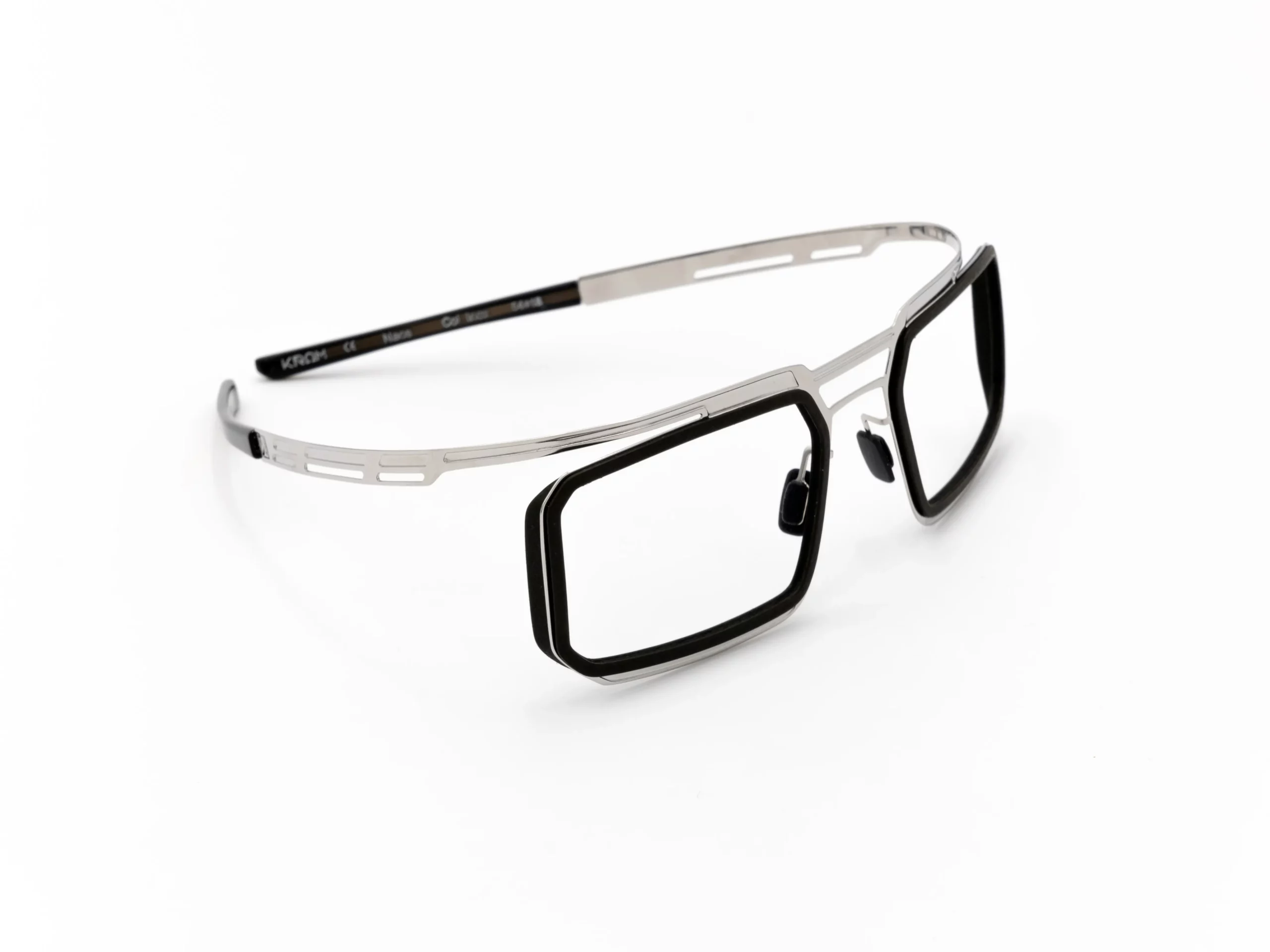 Inox poli, cercles 3D noirs