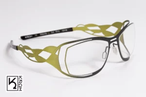 lunette unique artisanale Melucta 1918 vert dégradé anis