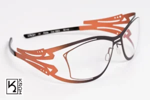 lunette unique femme Réda 1923 gris dégradé orange