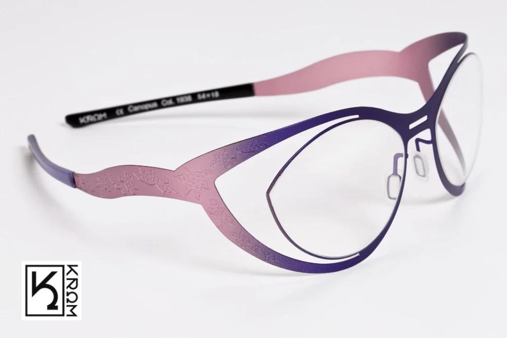 monture femme de créateur canopus violet brossé fushia