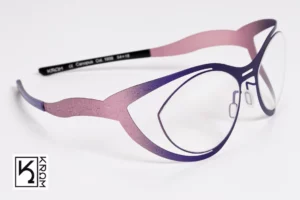 monture femme de créateur canopus violet brossé fushia