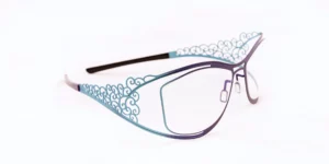monture originale artisanale Hatysa 870 bleu dégradé turquoise